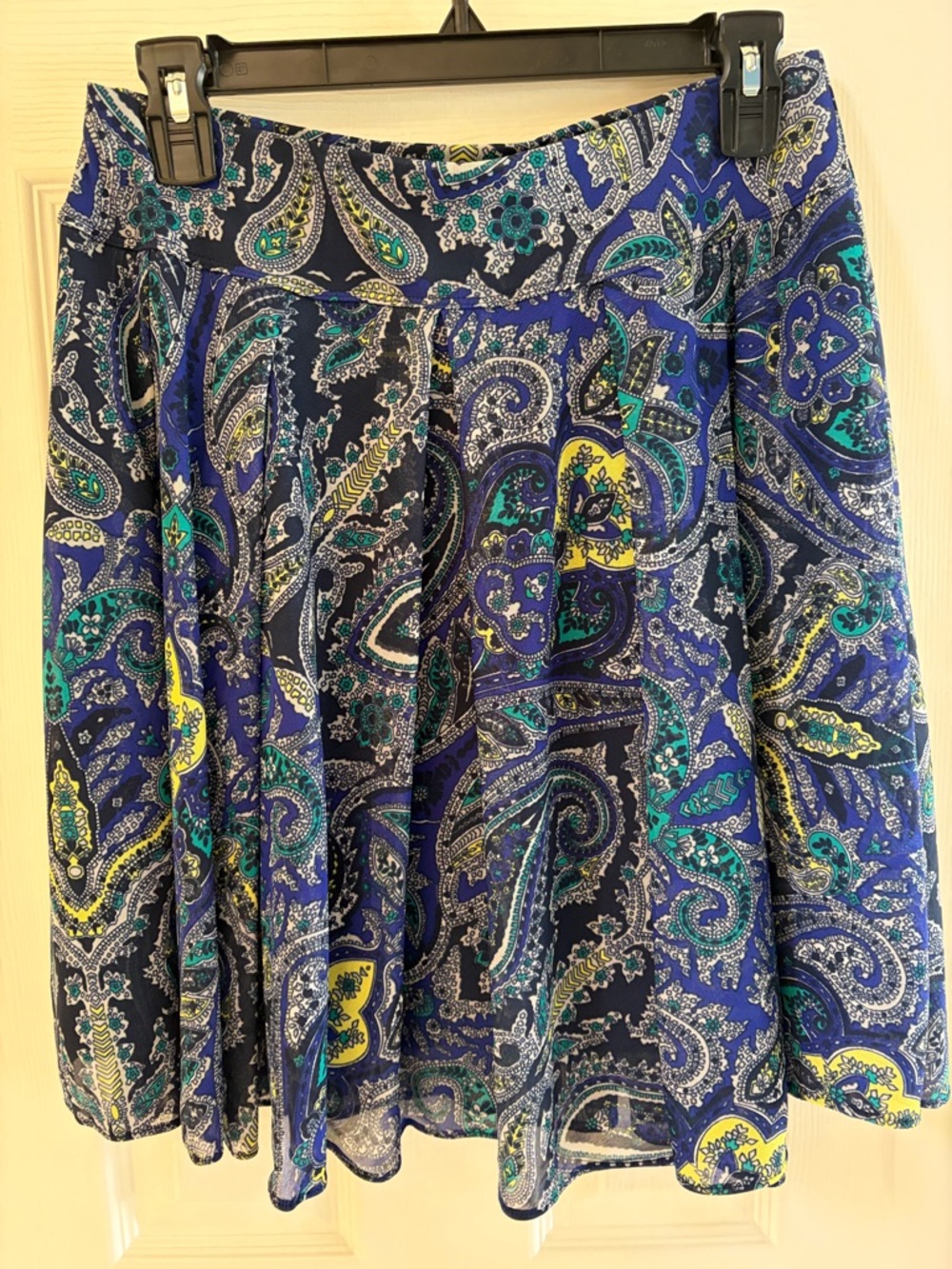 Blue Paisley Mini Skirt - Women's Flowy A-Line